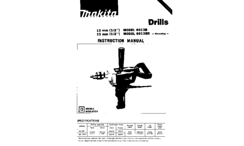 Makita 6013B Drill User Manual