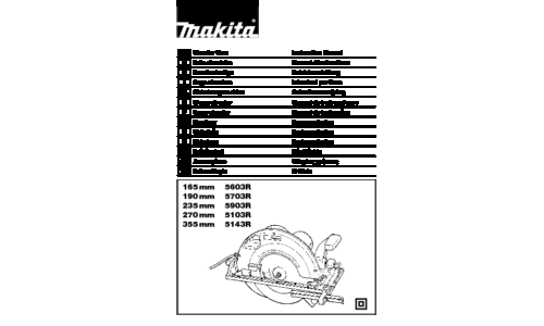 Makita 5903R User Manual