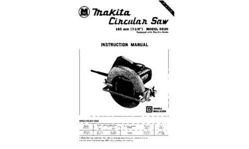 Makita 5820 User Manual