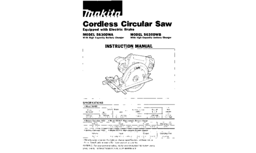 Makita 5680DWB User Manual