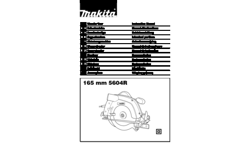 Makita 5604R User Manual