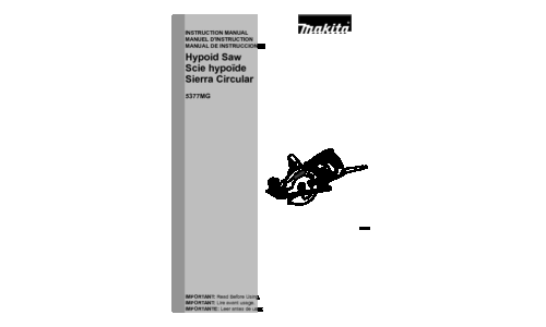 Makita 5377MG-R Saw User Manual