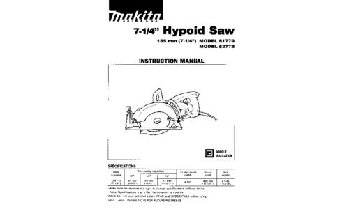 Makita 51778 Instruction Manual