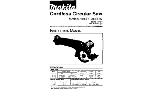 Makita 5090D Instruction Manual