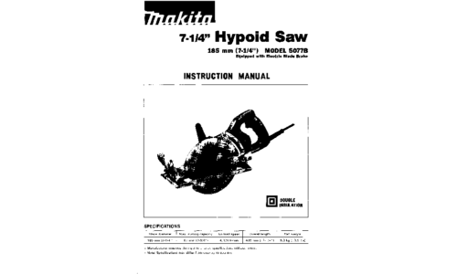 Makita 5077B User Manual