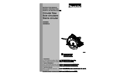 Makita 5008MGA Saw User Manual