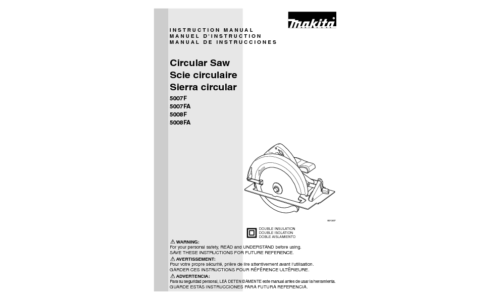 Makita 5007F Saw User Manual