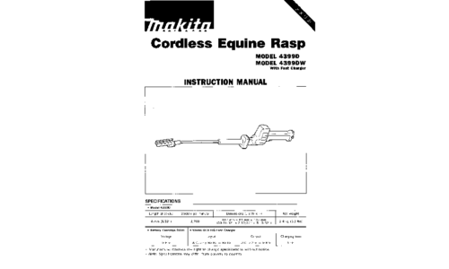 Makita 4399DW User Manual