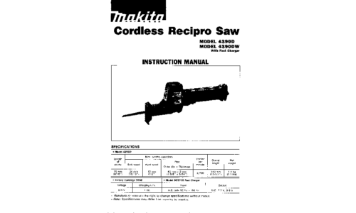 Makita 43901D User Manual