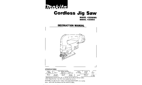 Makita 433ODWA User Manual