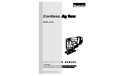 Makita 4334D Cordless Saw User Manual