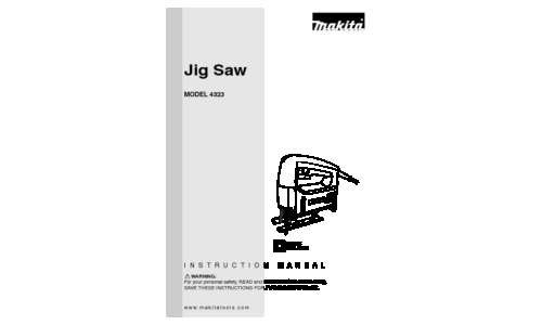 Makita 4323 Saw User Manual