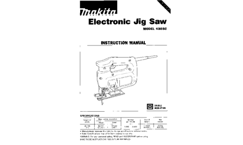 Makita 4303C User Manual