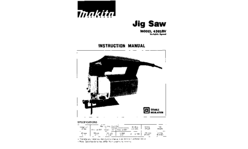 Makita 4301BV User Manual