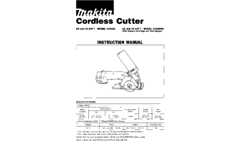 Makita 419lDWA User Manual