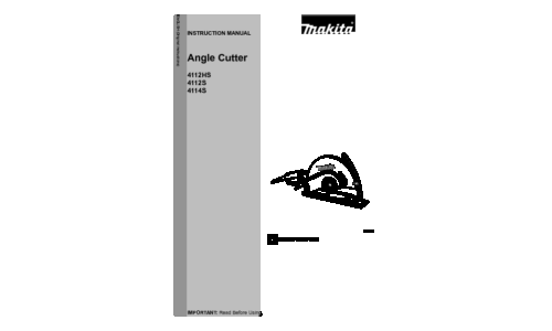 Makita 4112HS User Manual