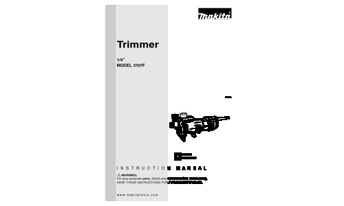 Makita 3707F User Manual