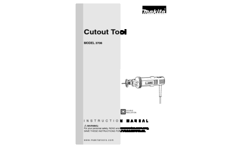 Makita 3706 User Manual