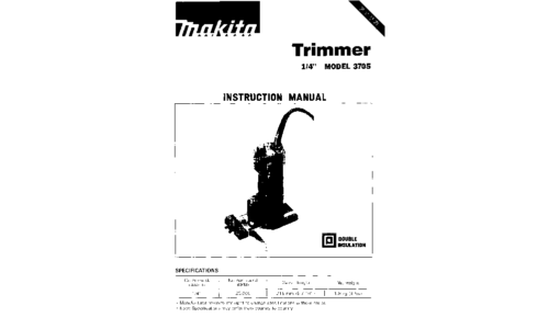 Makita 3705 Trimmer User Manual