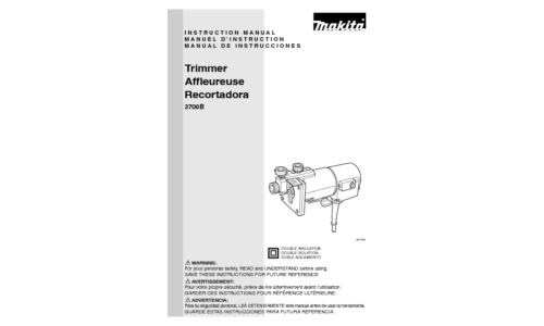 Makita 3700B User Manual