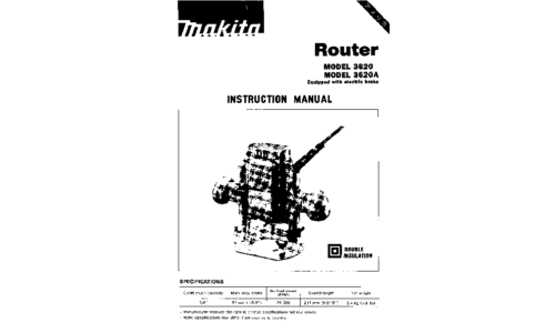 Makita 3620A User Manual