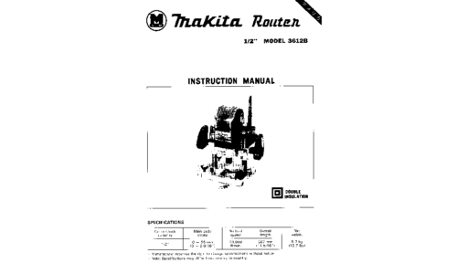 Makita 3612B User Manual