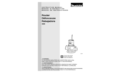 Makita 3606 Instruction Manual