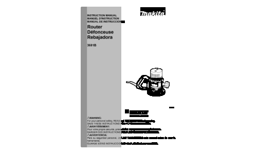 Makita 3601B User Manual