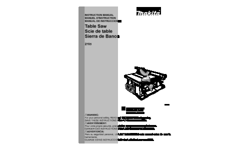 Makita 2705 Saw User Manual