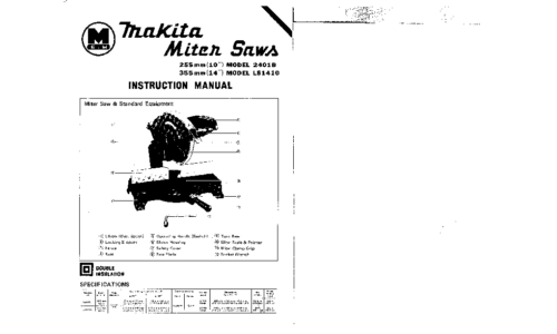 Makita 24016 Saw User Manual