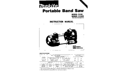 Makita 2106K User Manual