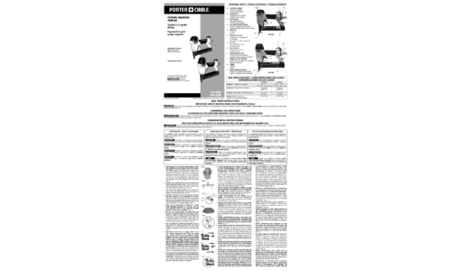 Porter-Cable Staple Gun NS100B User Manual