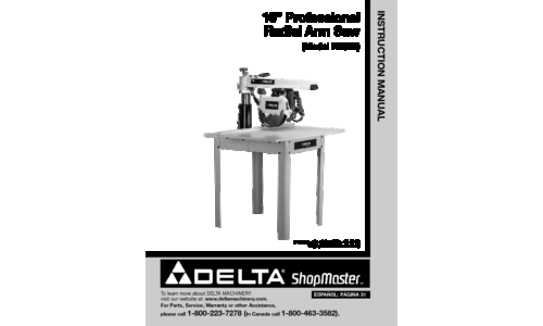 Porter-Cable Saw RS830 User Manual