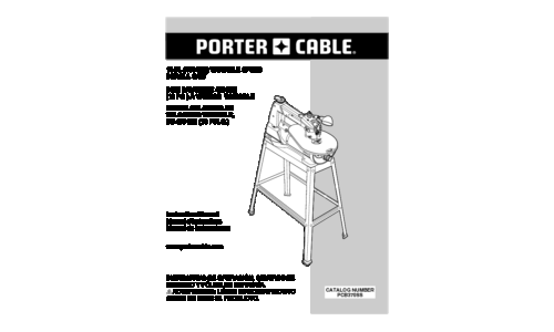 Porter-Cable Saw PCB370SS User Manual