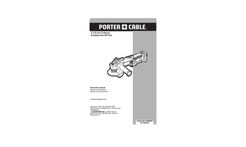 Porter-Cable Saw PC1800AG User Manual