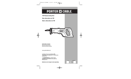 Porter-Cable Saw 90550124 User Manual