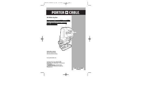 Porter-Cable Saw 90546382 User Manual