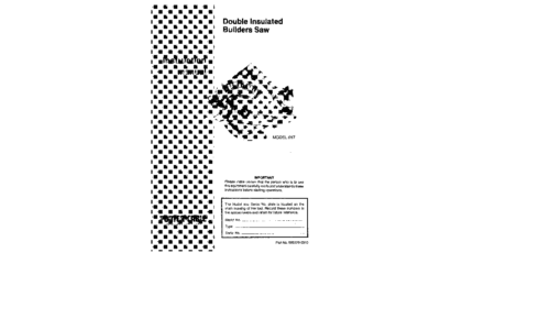 Porter-Cable Saw 617 User Manual