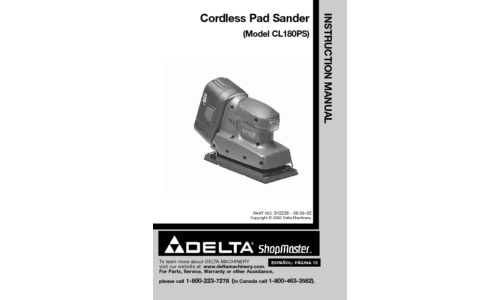 Porter-Cable Sander CL180PS User Manual