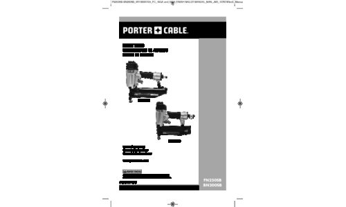 Porter-Cable Sander BN200SB User Manual