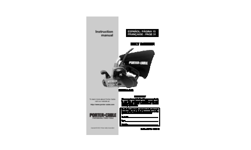 Porter-Cable Sander 352VS User Manual