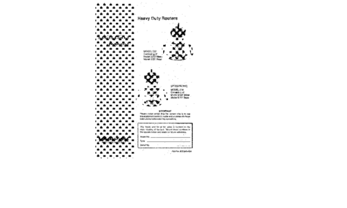 Porter-Cable SPEEDTRONIC 520 User Manual