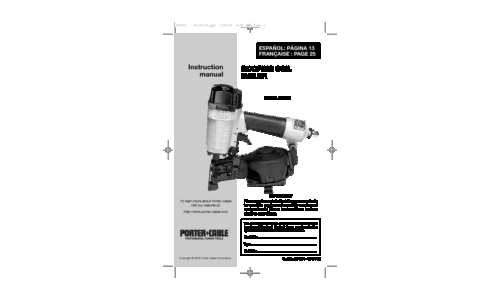 Porter-Cable RN175 User Manual