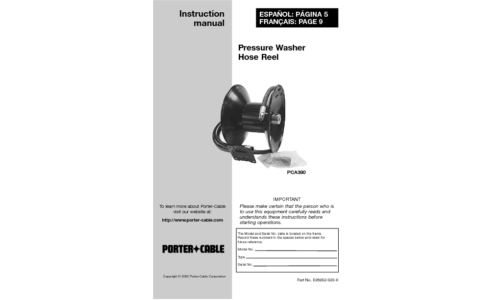 Porter-Cable Pressure Washer D26052-023-0 User Manual