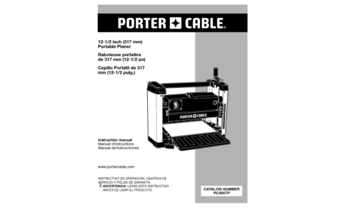 Porter-Cable Planer PC305TP User Manual