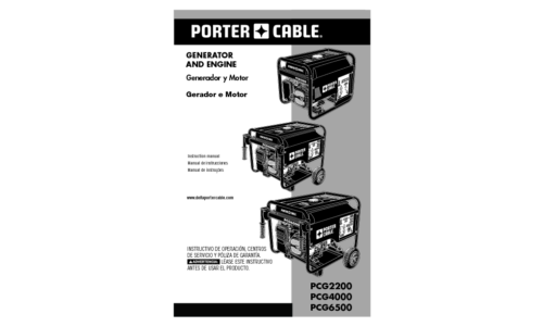 Porter-Cable PCG6500 User Manual