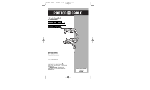 Porter-Cable PC700D User Manual