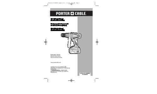 Porter-Cable PC1800HD User Manual