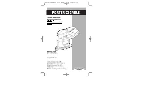 Porter-Cable PC1800DS User Manual