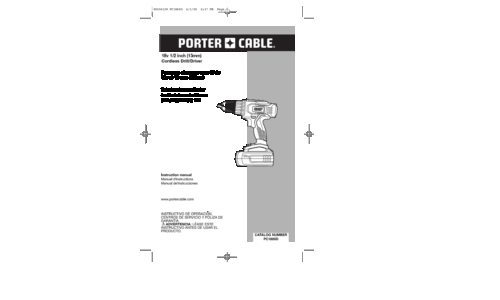 Porter-Cable PC1800D User Manual